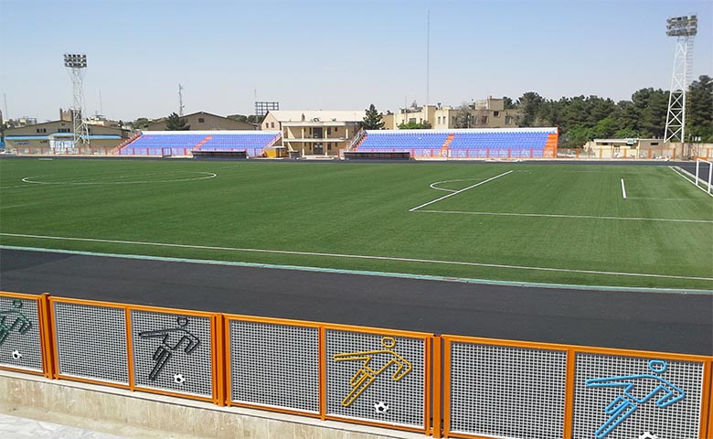 زمین استاندارد چمن مصنوعی فوتبال مجموعه ورزشی شهید حیدریان